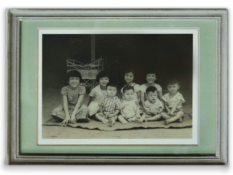 Enamel Photo- Childhood Memory